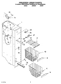 FREEZER LINER Diagram and Parts List for GD2NHGXKT02  Whirlpool Refrigerator