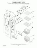 FREEZER LINER PARTS Diagram and Parts List for GD5RVAXVB04  Whirlpool Refrigerator