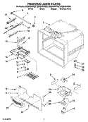 FREEZER LINER PARTS Diagram and Parts List for GB2SHDXPB02  Whirlpool Refrigerator