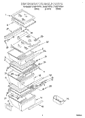 REFRIGERATOR SHELF Diagram and Parts List for GD25DFXFW01  Whirlpool Refrigerator