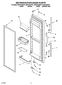 REFRIGERATOR DOOR PARTS Diagram and Parts List for GD5RHAXNL01  Whirlpool Refrigerator