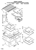 SHELF PARTS, OPTIONAL PARTS Diagram and Parts List for ET1LFKXKS03  Whirlpool Refrigerator