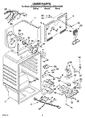 LINER PARTS Diagram and Parts List for ET8CHKXKT05  Whirlpool Refrigerator