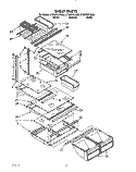 SHELF Diagram and Parts List for ET20PKXYW00  Whirlpool Refrigerator