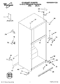 CABINET, LITERATURE Diagram and Parts List for ET8RHMXKQ00  Whirlpool Refrigerator