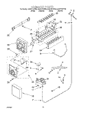 ICEMAKER Diagram and Parts List for GD27DFXFT03  Whirlpool Refrigerator