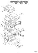 REFRIGERATOR SHELF Diagram and Parts List for GD2SHGXLT00  Whirlpool Refrigerator