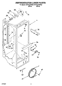 REFRIGERATOR LINER PARTS Diagram and Parts List for GC5CHAXNB00  Whirlpool Refrigerator