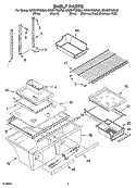 SHELF PARTS Diagram and Parts List for GR2SHTXMB00  Whirlpool Refrigerator