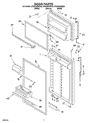 DOOR Diagram and Parts List for ET8CHKXKQ02  Whirlpool Refrigerator