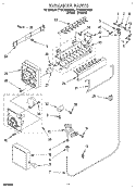 ICEMAKER Diagram and Parts List for ET22DMXBW02  Whirlpool Refrigerator