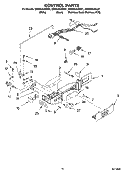 CONTROL PARTS Diagram and Parts List for GD5RHAXSB01  Whirlpool Refrigerator