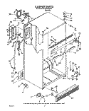 CABINET Diagram and Parts List for ET25DKXXN00  Whirlpool Refrigerator