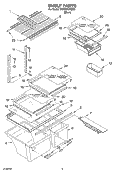 SHELF PARTS, OPTIONAL PARTS Diagram and Parts List for ET9CHKXKB03  Whirlpool Refrigerator