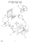 DISPENSER FRONT Diagram and Parts List for GD27DFXFB01  Whirlpool Refrigerator