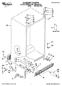 CABINET PARTS Diagram and Parts List for GD5YHAXTL01  Whirlpool Refrigerator