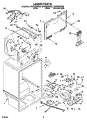 LINER PARTS Diagram and Parts List for GR2FHMXPB02  Whirlpool Refrigerator