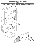 REFRIGERATOR LINER PARTS Diagram and Parts List for GD5NVAXST03  Whirlpool Refrigerator