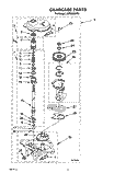 GEARCASE Diagram and Parts List for LSR5233AW0  Whirlpool Washer