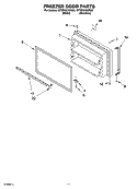 FREEZER DOOR PARTS Diagram and Parts List for GT9SHKXMQ02  Whirlpool Refrigerator