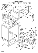 LINER PARTS Diagram and Parts List for ET1LFKXKT05  Whirlpool Refrigerator
