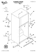 CABINET, LITERATURE Diagram and Parts List for ET9CHKXKB02  Whirlpool Refrigerator