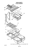 SHELF Diagram and Parts List for ET18AKXTF02  Whirlpool Refrigerator