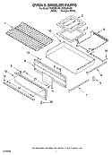 OVEN & BROILER Diagram and Parts List for TGP325LQ0  Estate Range