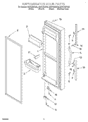 REFRIGERATOR DOOR Diagram and Parts List for GD27DIXHS02  Whirlpool Refrigerator