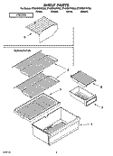 SHELF PARTS, OPTIONAL PARTS Diagram and Parts List for ET4WSKXKQ06  Whirlpool Refrigerator