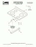 COOKTOP PARTS Diagram and Parts List for TES355MB5  Estate Range