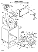 LINER PARTS Diagram and Parts List for GR2FHMXPB03  Whirlpool Refrigerator