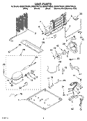 UNIT Diagram and Parts List for GR2SHTXKS02  Whirlpool Refrigerator