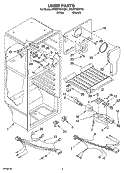 LINER PARTS Diagram and Parts List for ET8GTMXKQ01  Whirlpool Refrigerator