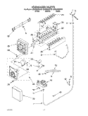 ICEMAKER Diagram and Parts List for GD2SHGXKB02  Whirlpool Refrigerator