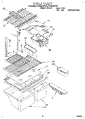 SHELF Diagram and Parts List for ET18ZKXDW01  Whirlpool Refrigerator