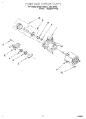 PUMP AND MOTOR Diagram and Parts List for  Whirlpool Dishwasher