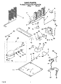 UNIT Diagram and Parts List for ET8FTKXKT02  Whirlpool Refrigerator