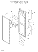 REFRIGERATOR DOOR Diagram and Parts List for GD27DQXFB01  Whirlpool Refrigerator
