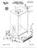 CABINET Diagram and Parts List for ED25RQXFW00  Whirlpool Refrigerator