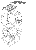 SHELF PARTS, OPTIONAL PARTS Diagram and Parts List for ET8FTEXST01  Whirlpool Refrigerator