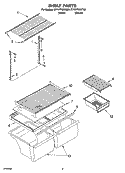SHELF PARTS, OPTIONAL PARTS Diagram and Parts List for ET1WTKXKT06  Whirlpool Refrigerator