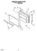 FREEZER DOOR PARTS Diagram and Parts List for GT2SHMXMS03  Whirlpool Refrigerator