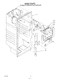 LINER Diagram and Parts List for ET18JMYSN05  Whirlpool Refrigerator