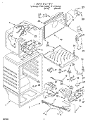 LINER Diagram and Parts List for ET18PKXGN00  Whirlpool Refrigerator
