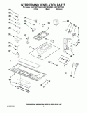 INTERIOR AND VENTILATION PARTS Diagram and Parts List for  KitchenAid Microwave