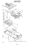 SHELF Diagram and Parts List for ET18AKXSW00  Whirlpool Refrigerator