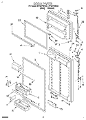 DOOR Diagram and Parts List for ET18HPXDN01  Whirlpool Refrigerator