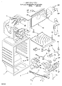 LINER Diagram and Parts List for ET19RKXGN01  Whirlpool Refrigerator