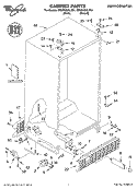 CABINET, LITERATURE Diagram and Parts List for GD5NHGXLT01  Whirlpool Refrigerator